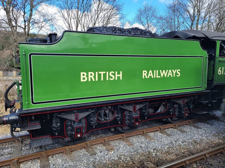 Nameplate of SR Bamyfmyf of Britain 34109, Sat 28/12/2013. 