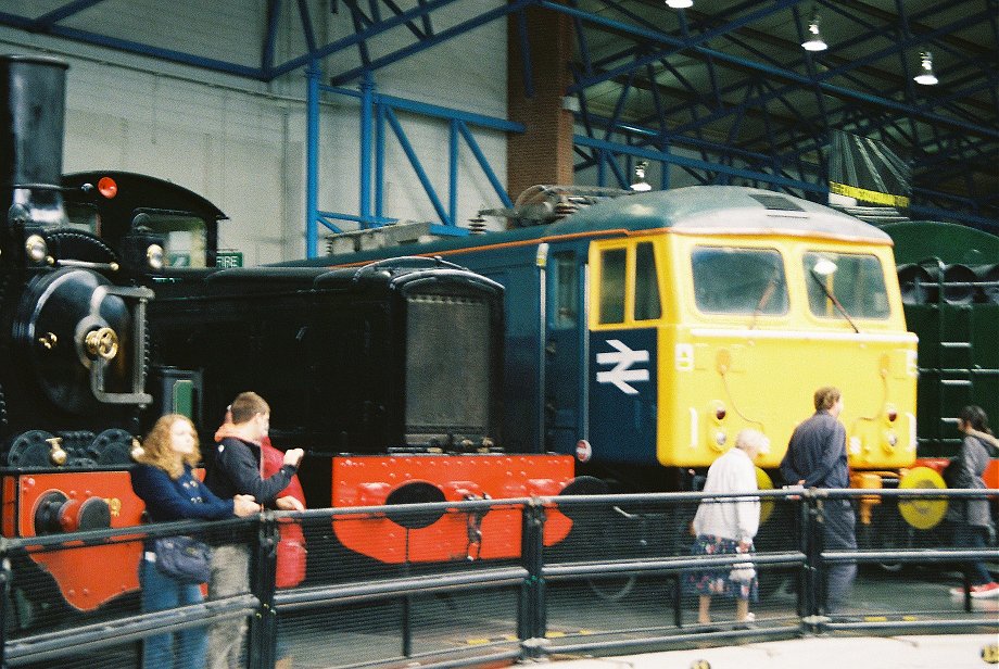 LMS pioneer diesel shunter 7050, 87001 Stephenson and 35029 Ellerman Lines at the NRM, Wed 01/6/2011.