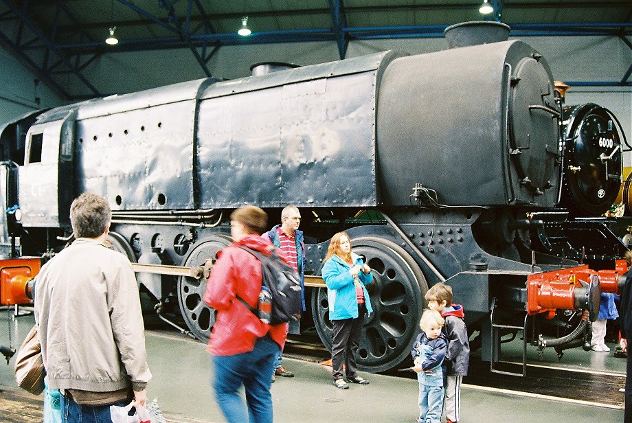 Bulleid Q1 loco 33001 and 6000 King George V at NRM, York Wed 20/4/11.