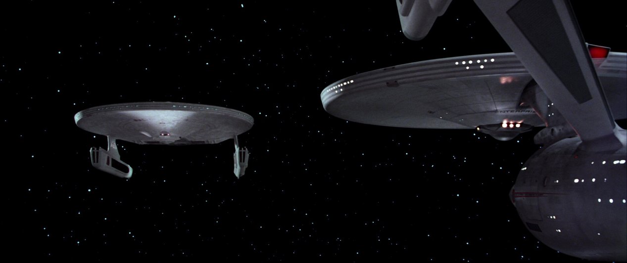 U.S.S. Courageous rendez vous with a Constitution class starship. Stardate classified.