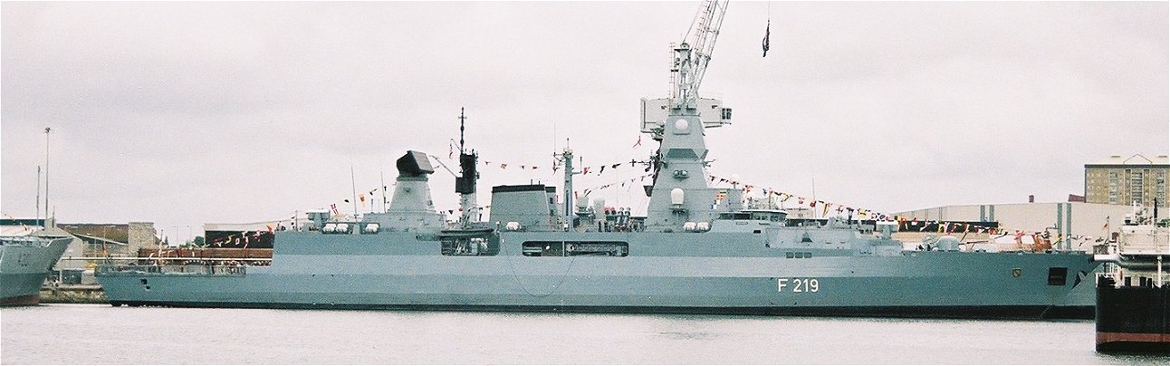 F219 Sachsen, F124 Sachsen class, Trafalgar 200, Portsmouth 2005. 