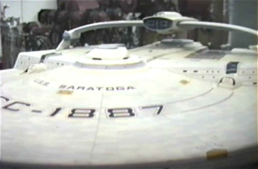 U.S.S. Saratoga NCC 1887 from ST: IV the voyage home. Image Copyright © Gary Hutzel from the Drex Files. 