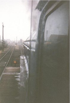 View from the driver's seat on Sir Nigel Gresley