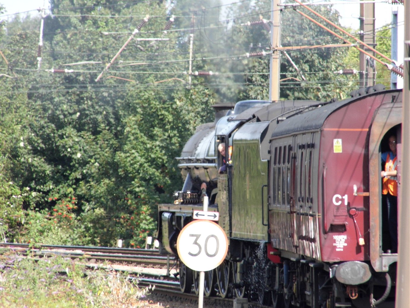 Cab of 60008 Dwight D. Eisenhower, Sat 28/12/2013. 