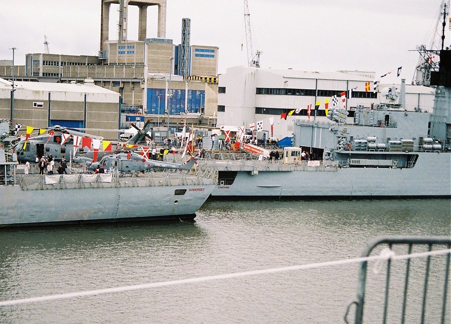 Type 23 HMS Somerset and Type 22 HMS Chatham at Plymouth Navy Days, Saturday September 5th 2009