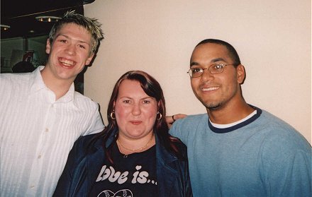 'Stiggy', Angie and Mike Peron #13 at the Sheffield Steelers talk at Grosvenor Hotel. Autumn 2003.