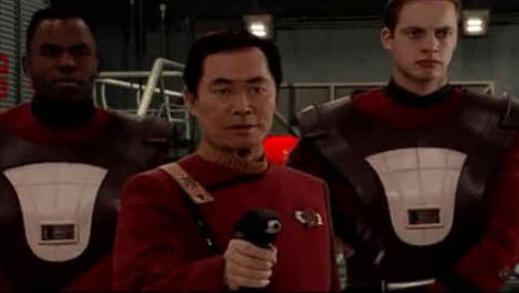 Captain Sulu and security at the Academy during the Vanguard bombing plot of 2290.