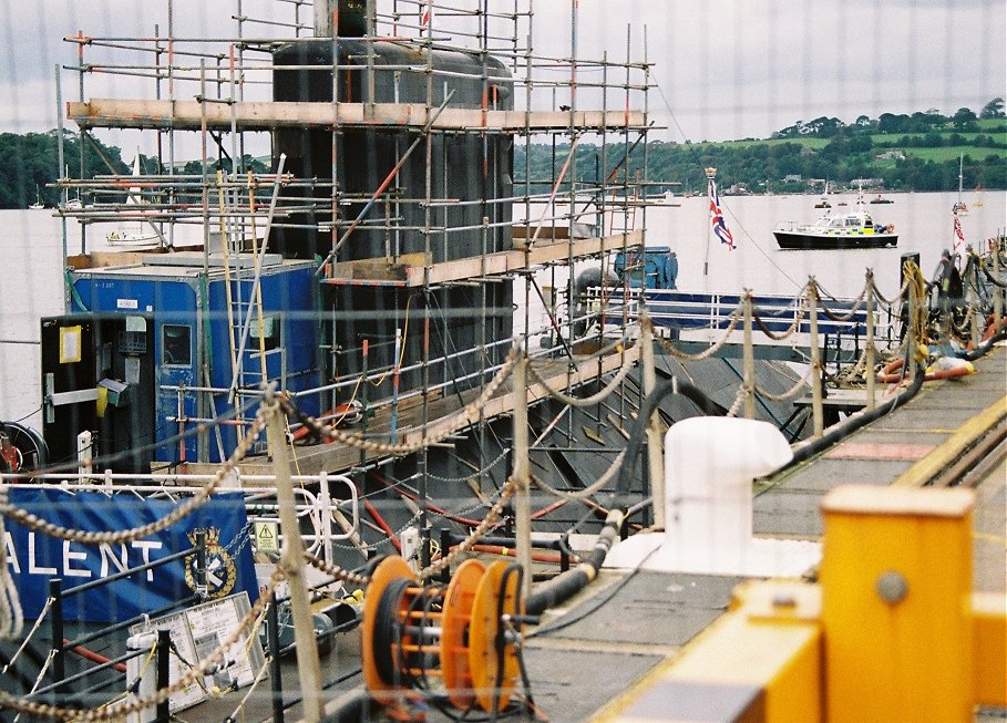 Trafalgar class submarine HMS Talent undergoing refit at Plymouth Navy Days, Saturday September 5th 2009