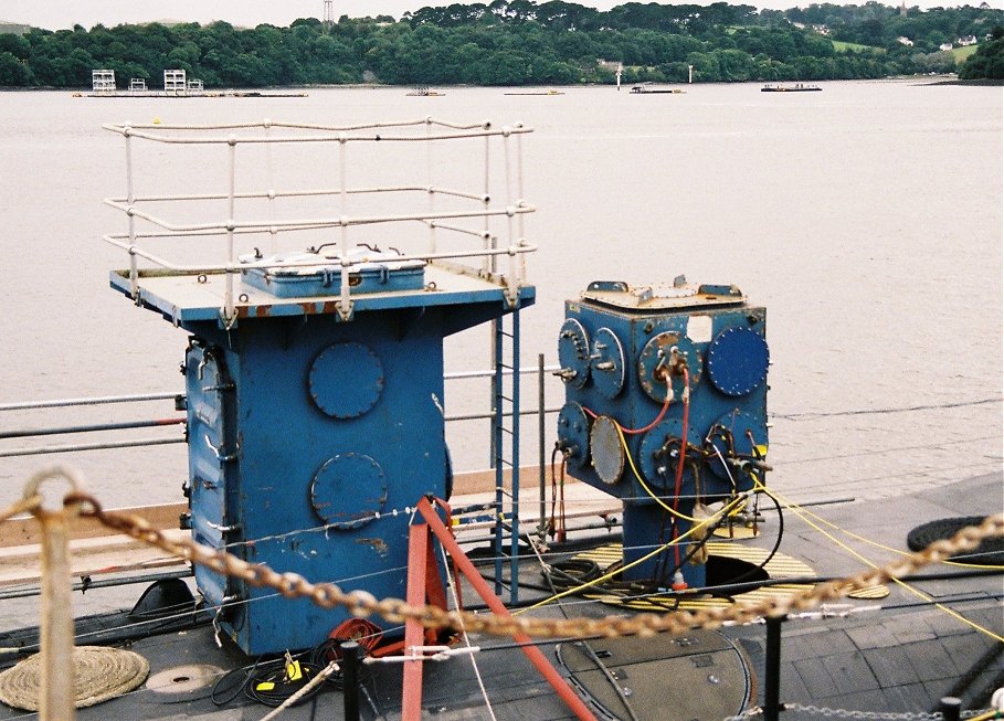 Trafalgar class submarine HMS Talent having her reactor refuelled at Plymouth Navy Days, Saturday September 5th 2009