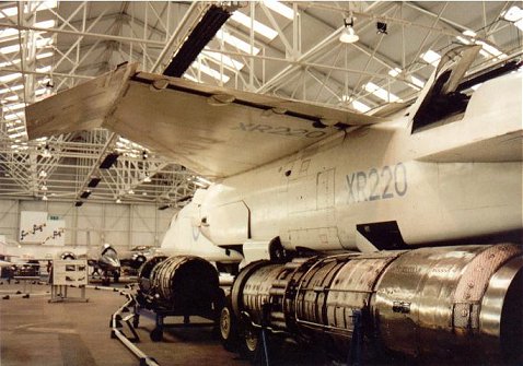 T.S.R. 2 XR220, the second T.S.R. 2 which was prepped for take off at Boscombe Down. RAF Cosford March 2001.