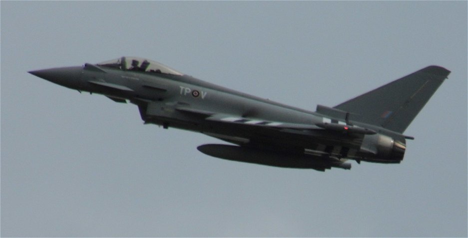 Typhoon FGR4 RAF Waddington July 6th 2014.