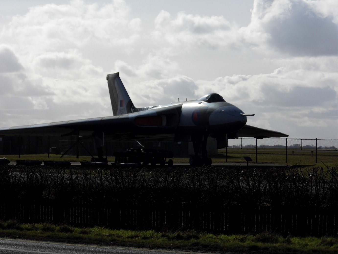 Falklands hero Avro Vulcan XM 607, RAF Waddington 19th February 2019.