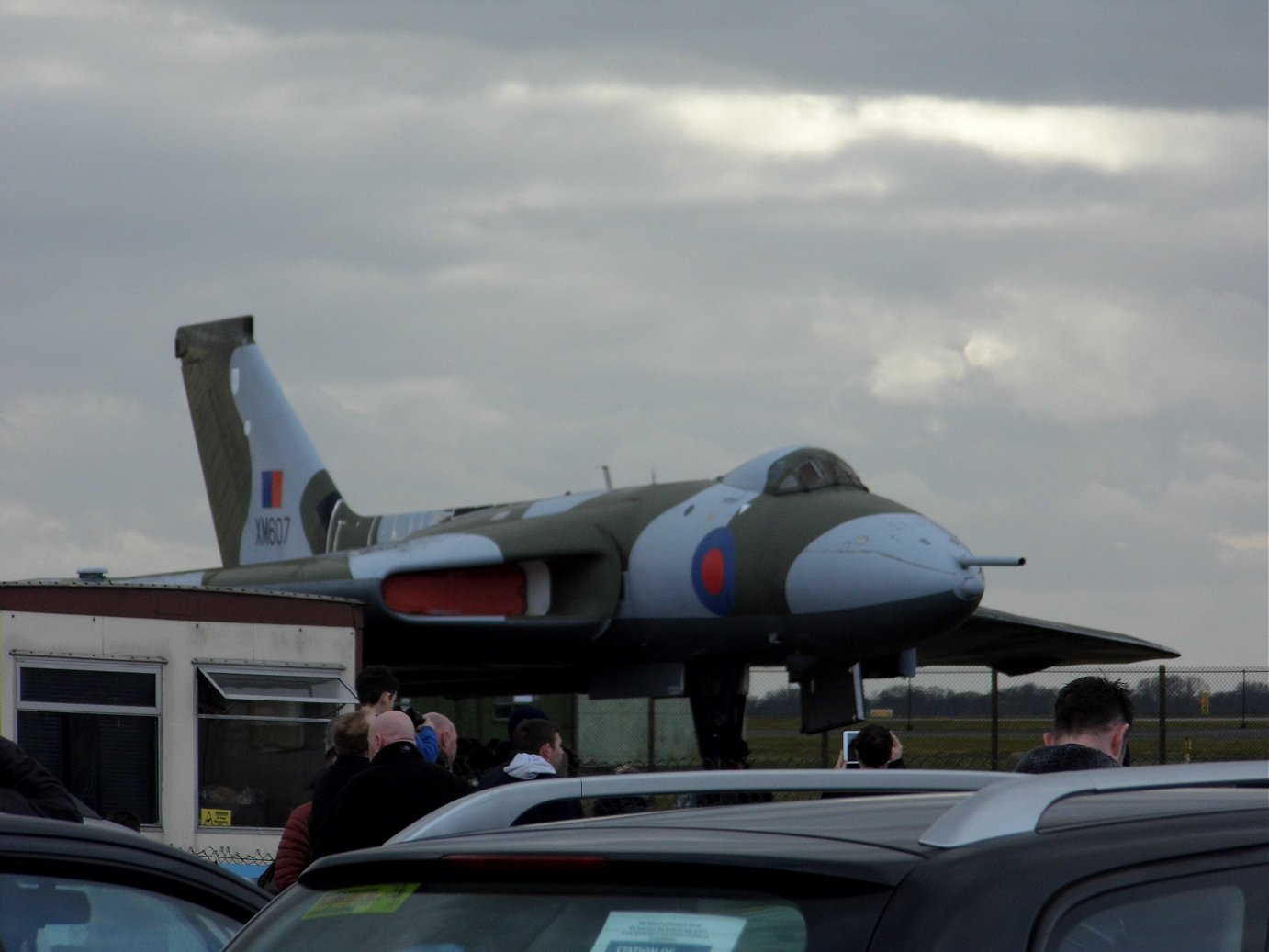 Falklands hero Avro Vulcan XM 607, RAF Waddington 19th February 2019.